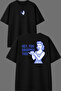 Hey You Dropped Design Front and Back Printed Black Oversize t Shirt