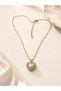 Heart Detailed Stone Steel Necklace