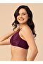 حمالة صدر مبطنة بتغطية كاملة من LACY - مقاس 32E - لون نبيذي - 4