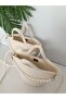 Ekru Mother and Daughter Combination Bag with Pearl Handle and Zipper, New Model Hand and Shoulder Bag / Handmade Women's Bag - 4