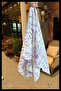 Lilac Floral Patterned 45X45 Summer Chiffon Scarf |   Women's Neck Hair Bag Accessory - 2