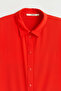 Shirt with Metal Accessory Detail - Coral - 3