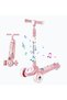(cl336)Kids Kick Scooter, LED Lighted Wheels, 3 Adjustable Height Handlebars, Lean-to-Steer, Anti-Slip Deck, 3 Wheels, for Ages 2-8 Years, up to 50 kg(Pink) - 5