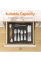 Expandable Silverware Organizer 8.5-14.1 Inch, Plastic Utensil Tray for Kitchen Drawer