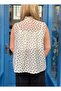 Women's Polka Dot Sleeveless Chiffon Blouse - 3