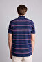 Cotton Regular Fit Polo Collar Striped Short Sleeve Polo T-Shirt G6896Ax26Sm - 5