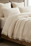 Valmia Double 4-Layer Muslin Bedspread 220X230 cm Buldan Handmade Unfilled Fringed Bedspread - 7