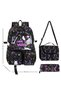 Korean Kawai Transparent Twill Fabric Powder Pink Patterned Girl's School Bag Thermal Lunch Bag and Pencil Case - 3