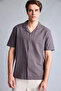 100% Cotton Regular Fit Polo Collar Short Sleeve Shirt H5633Ax26Sm - 3