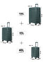 PP 3-piece luggage set High-quality Travel bag ( S,M,L) spinner wheels, Model -66770 ( GREEN ) - 7