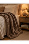 Auraa King Jacquard blanket 280gsm, 200x240cm Beige