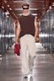 Acero Men's Organic Cotton Elastic Waistband with Label Detail Stone Color Sweatpants - 3