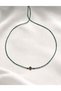 Lacquer Coated Gold Clover End Lucky Choker Necklace - Does Not Tarnish