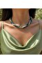 Detachable Three Rows Necklace - Agate Howlite - 7