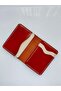 Genuine Leather Multi-Compartment Tan Minimalist Cream Card Holder & Wallet Drc68 - 2