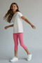 Girls' Capri Below-Knee Leggings for Sports and Daily Use 4-12 Years Old