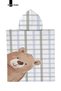 Hooded Printed Colorful Children's Baby Sea Poncho Beach Towel - 2