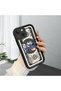 iPhone 14 Plus Compatible High Quality Cartoon Printed Impact Resistant Black Silicone Case