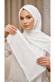 Thin Medina Silk, White Shawl