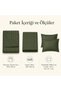 100% Cotton Satin Striped Double Duvet Cover Set - Green - 7