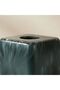 Velora Tissue Box Cover Dark Green Resin Square Holder Bathroom Decor 15cm - 2