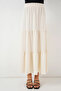 Women's Ruffled Cream Skirt - 5