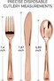 Premium Rose Golden Plastic Cutlery Set, 90 Pieces Flatware Collection Includes 30 Spoons,30 Forks and 30 Knives, Reusable Dining Tableware for Home Kitchen and Serving (90, Rose Gold) - 2