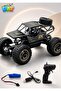 RC Rock Crawler Off-Road Monster Truck with Remote Control, Rechargeable Battery & Roll Cage, 20CM, Black & Gold