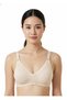 Micro Fabric Ribbed Wire-Free Bra (3-Piece Advantage Pack - Black, Ecru & Nude Color) - 4