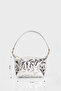 Silver Star Patterned Shiny Hand and Shoulder Strap Bag - 4