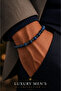 Luxury Men's Collection Men's Blue Natural Stone Beaded Bracelet