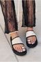 Sarven Black Matte Leather Women's Flip Flops - 5