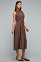Polka Dots Sleeveless Shirt Dress - 5