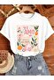 Women's Mix Printed Crew Neck Regular Fit T-Shirt - 2