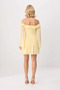 Women's Mini Dress Carmen Collar Spanish Sleeve Ruffle Chiffon Lined Skater Cut Wedding Wedding Daily - 5