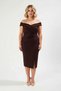 Women's Plus Size Asymmetrical Collar Sleeveless Bodycon Knitted Midi Dress Shirred Casual Comfortable Modern - 4