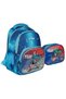 Embossed Crocodile Figured Sequin 3-Piece Primary School Bag Nutrition Pen Holder Set 1370 - 3