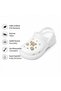 Women's White Stone Detailed Sabo Slippers Lightweight Eva Sole Daily Slippers - 5