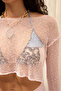 Yenka Basic Thin Pink Knitwear Crop - 7