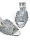 Women's Heeled Slippers with Silver Stone Buckle - 5