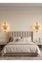 Modern Lighting, Wall lamp, Light, Flower crystal wall lamp, 2 side 3 colors LED (from top & down), crystal wall lamp, Gold, 28x12 cm, suitable for bedroom, kitchen, living room, tv room. - 3