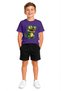 Girls and Boys T-Shirt Shorts Set 100% Cotton Summer Comfortable Fit Dinosaur Printed Sports Casual Set (Shorts and T-Shirt Set)
