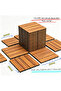 One Dcor Interlocking Acacia Deck Tiles, Weatherproof DIY Patio Flooring - 2