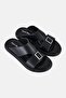 Men Slip On Arabic Sandals, Black - 2