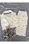 Short Sleeve Black Heart Special Textured Buttoned Pajama Set