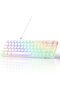 Portable 60% Gaming Mechanical Keyboard, Minimalist MK-Box RGB Pudding Keycaps Backlit Compact 68 Keys Wired Office Keyboard with Red Switch for Windows Laptop PC Mac Convenient(White)