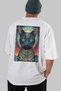 For the Love of Cats 66 Cats Printed White Oversize T-Shirt 100% Cotton Unisex Cat Lover Premium Design - 6