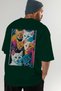 For the Love of Cats 20 Cats Printed Green Oversize T-Shirt 100% Cotton Unisex Cat Lover Premium Design - 7