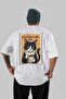 100 Cats for Cat Lovers Printed White Oversize T-Shirt 100% Cotton Unisex Cat Lover Premium Design - 2