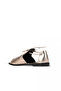 Gray Shiny Leather Women's Flat Sandals - 4